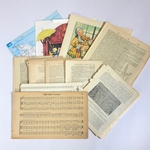 Antique & Vintage Ephemera Junk Journal Book Pages